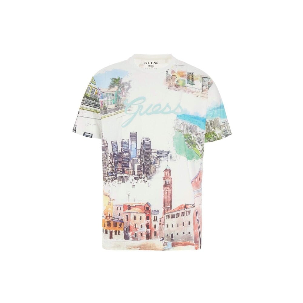 

Футболка Guess Riviera Postcard, белый