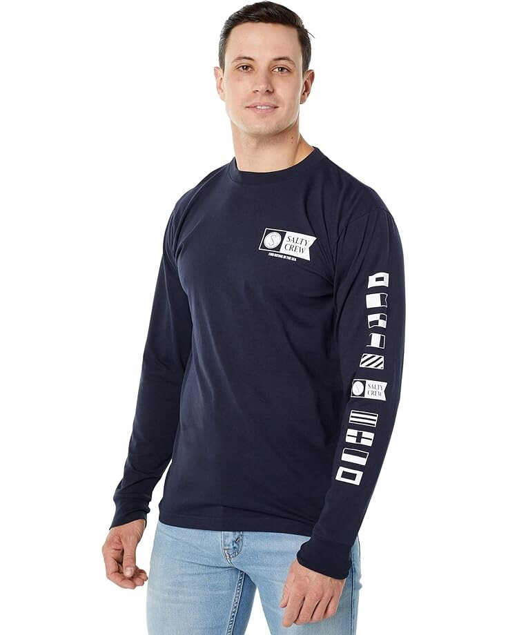

Футболка с длинным рукавом Salty Crew Alpha Long Sleeve Tee, темно-синий