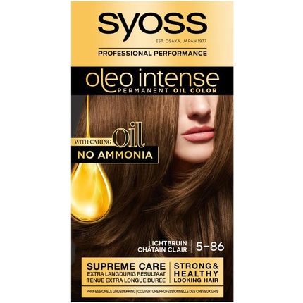 Краска для волос Color Oleo Intense 5-86 Светло-русая, Syoss краска для волос 5 54 пепельно русая syoss oleo 1 упаковка
