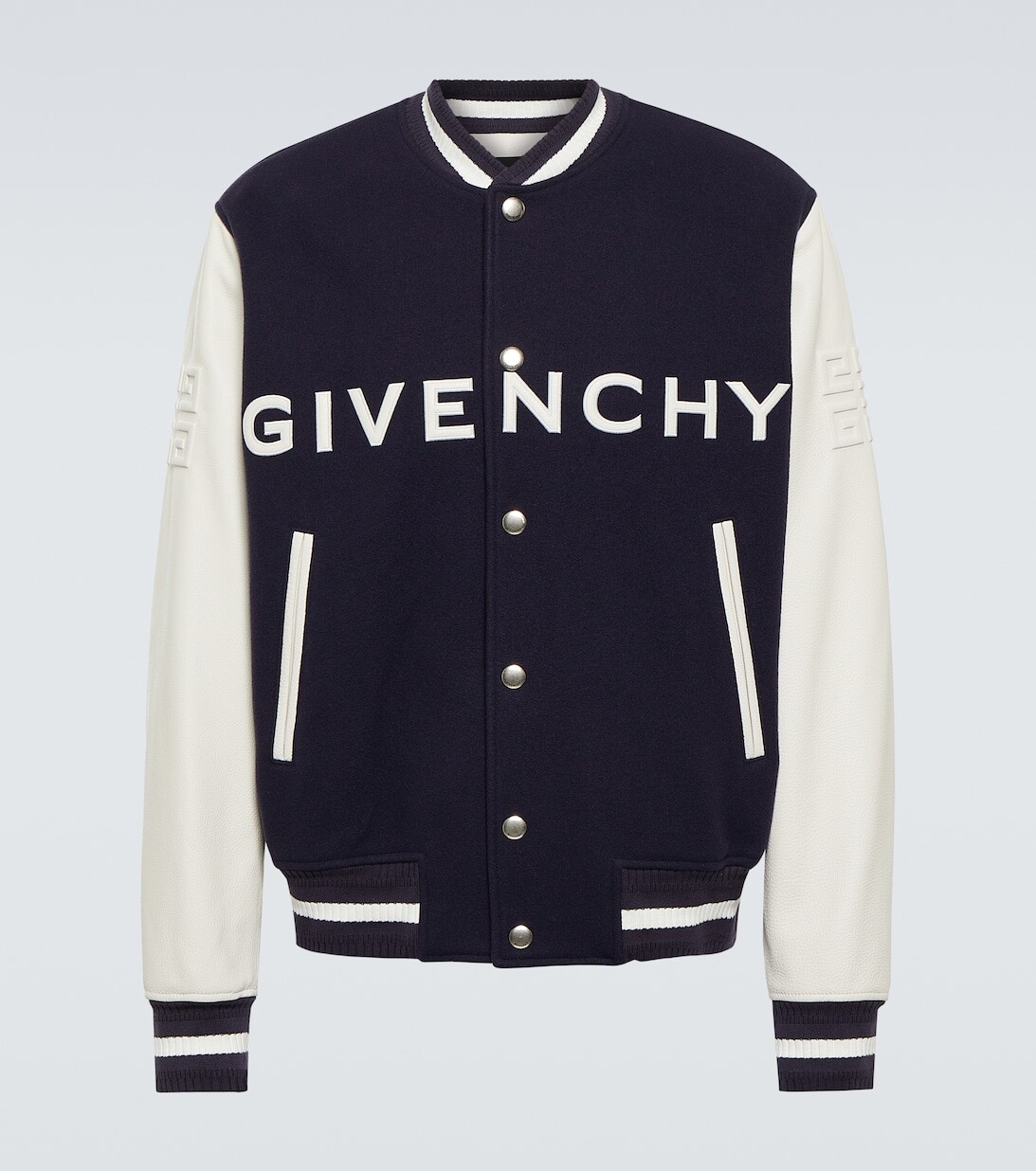 

Университетская куртка из кожи и шерсти Givenchy, разноцветный