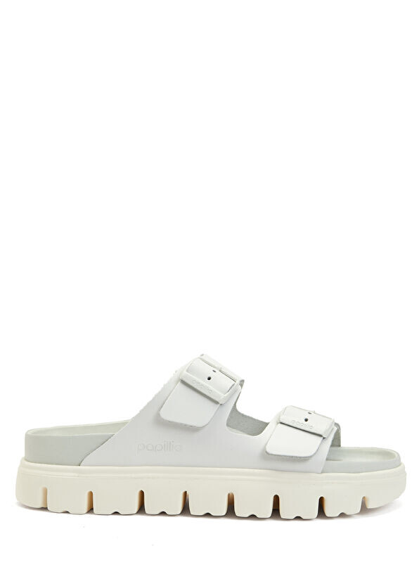 

Массивные женские кожаные тапочки Arizona exq Birkenstock, белый