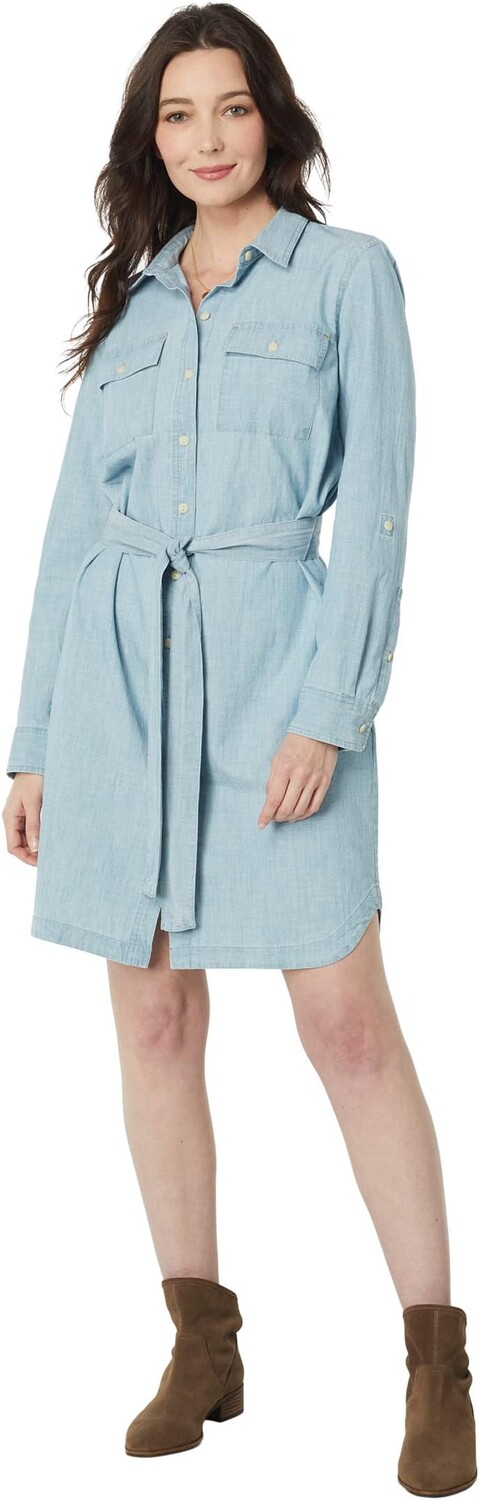 

Платье-рубашка на пуговицах спереди Signature Camp L.L.Bean, цвет Chambray