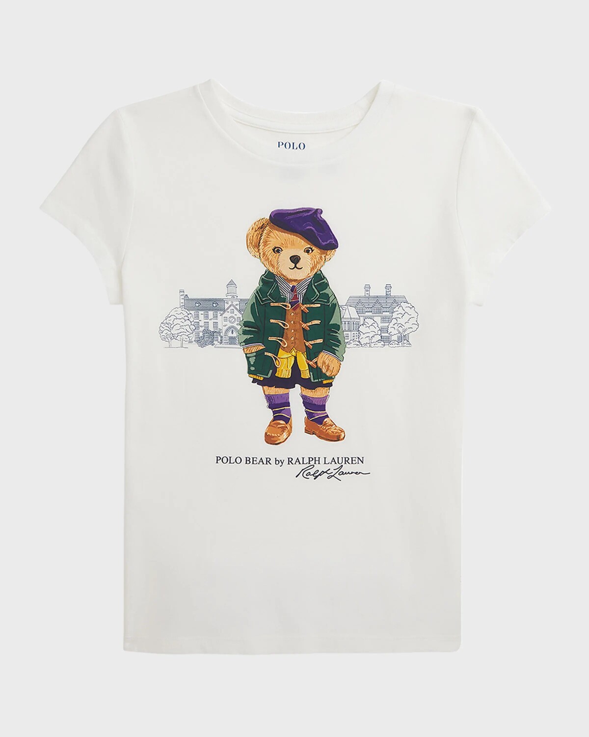 

Футболка для девочки с классическим талисманом, размер 2–6X Ralph Lauren Childrenswear, цвет Deckwash White