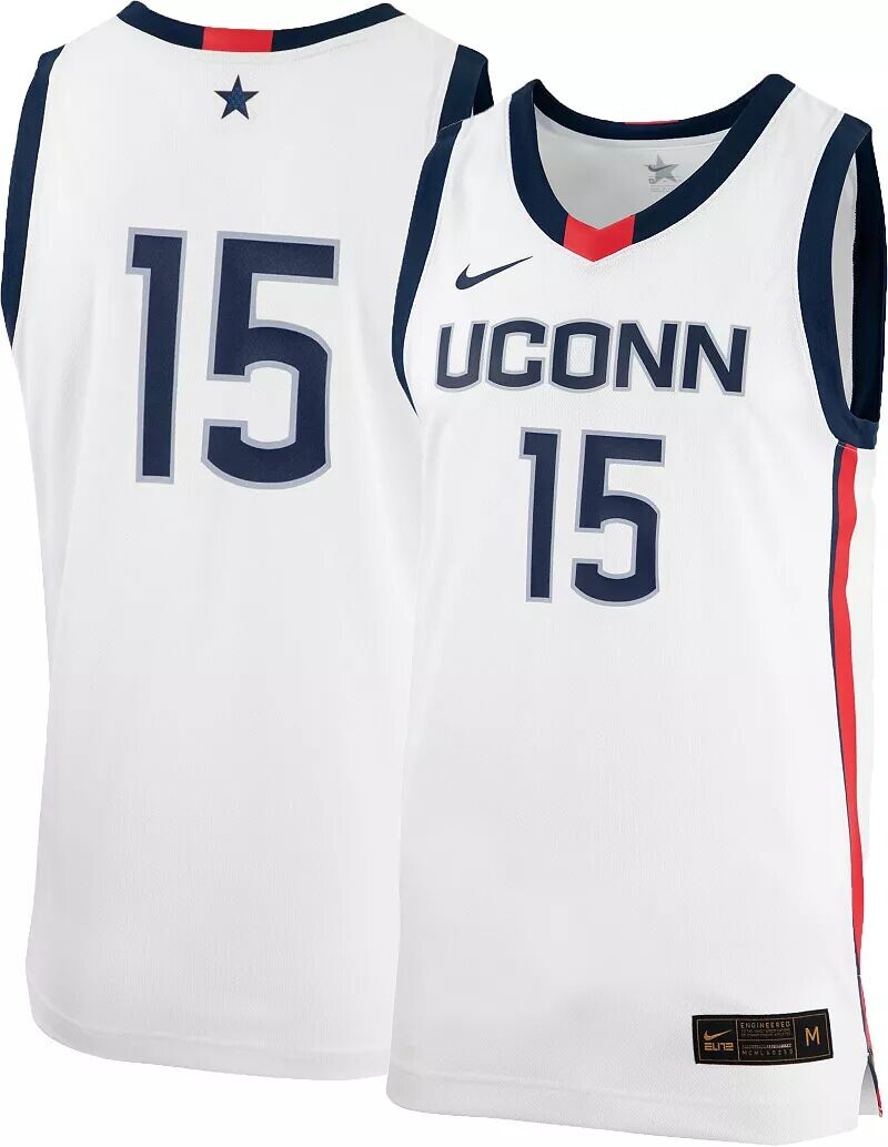 

Женская белая баскетбольная майка Nike UConn Huskies #15