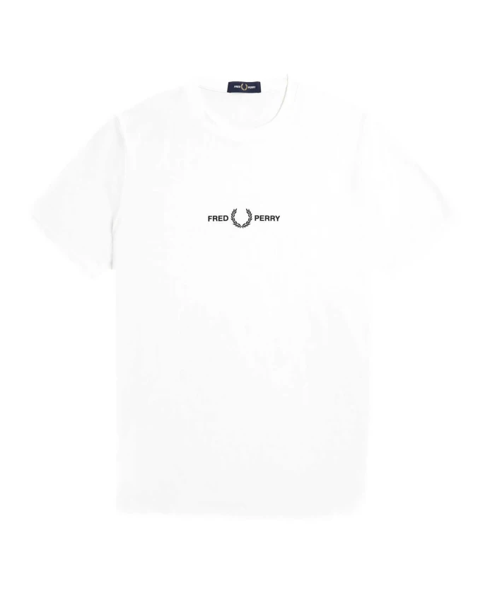 

Футболка с вышивкой FP Fred Perry, белый