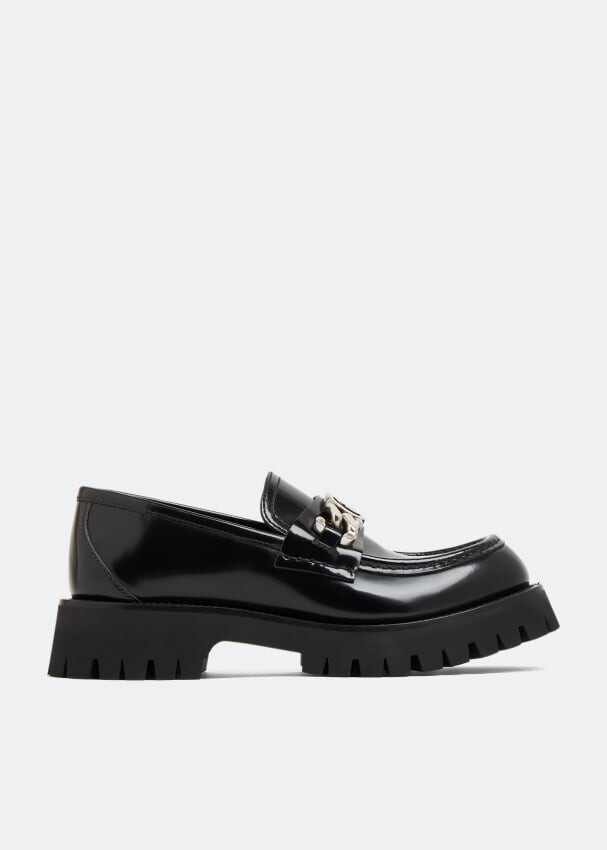 

Лоферы Gucci Interlocking G Lug Sole, черный