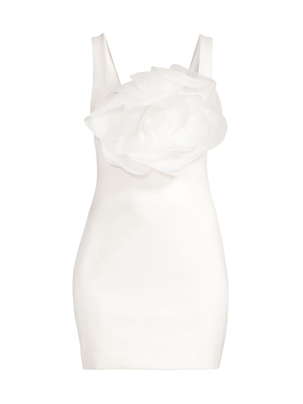 

Мини-платье оверсайз с розеткой Cynthia Rowley, белый