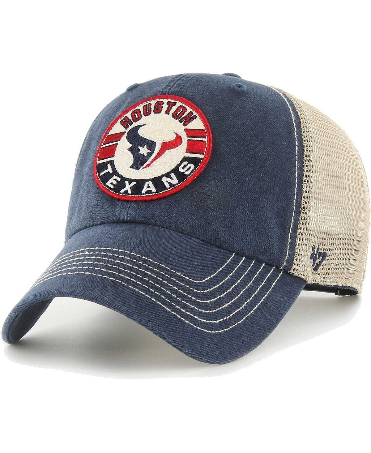 

Мужская темно-синяя, натуральная регулируемая шляпа Houston Texans Notch Trucker Clean Up '47 Brand