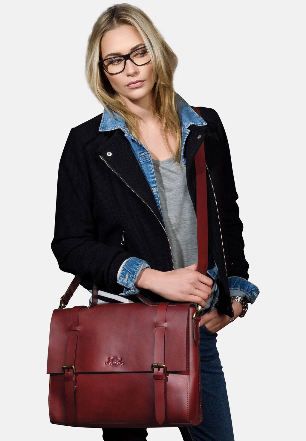 

Портфель LEATHER BUSINESS LAPTOP 15" BOSTON L SID & VAIN, цвет rot