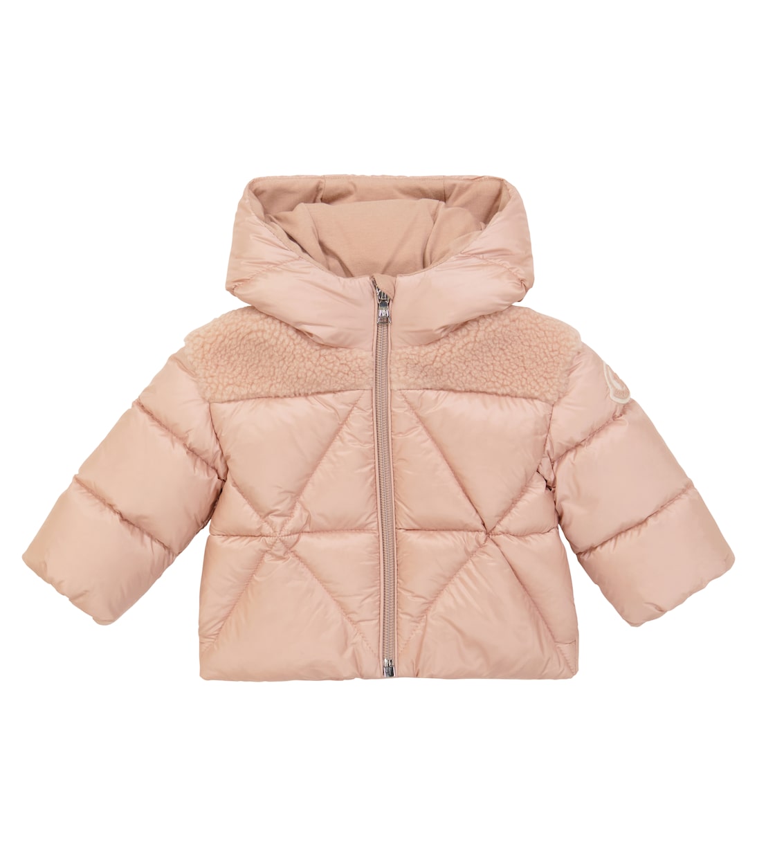 Детское пуховое пальто арабетта Moncler Enfant, розовый пуховое пальто kamile moncler enfant черный