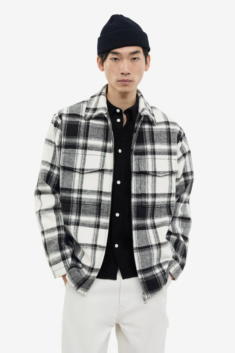 

Куртка-рубашка regular fit H&M, черный