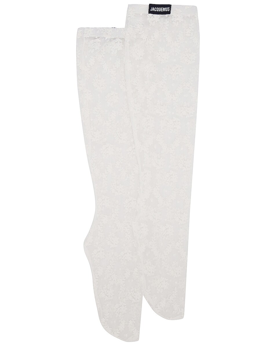 

Носки Jacquemus Les Bas Dentell, белый
