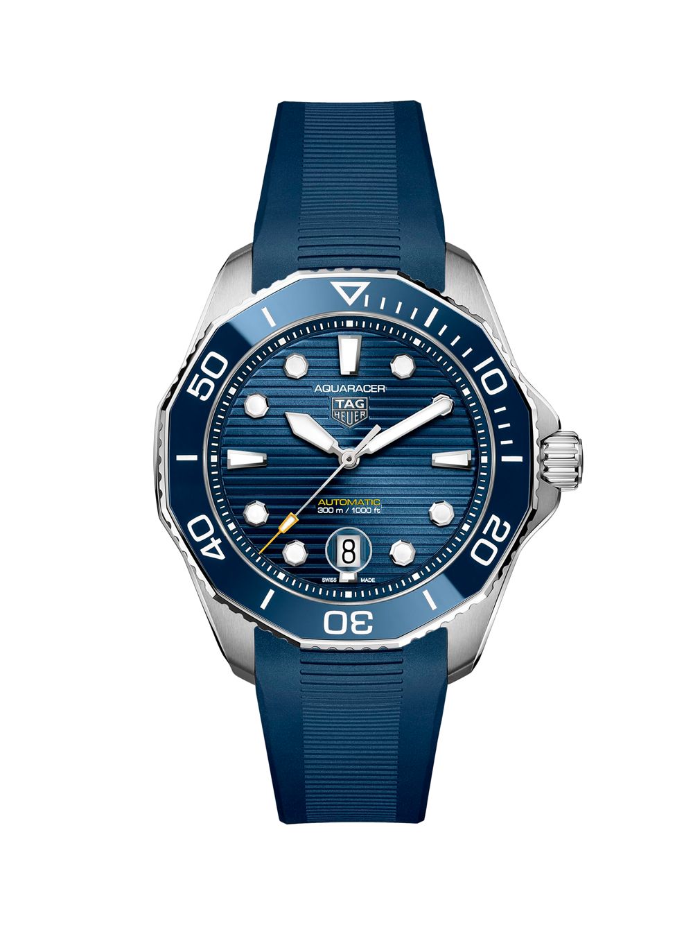 цена Часы Aquaracer 300 Professional Blue с каучуковым ремешком TAG Heuer, синий