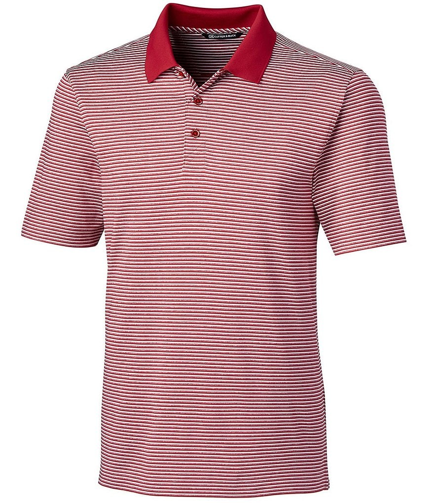 Рубашка-поло Cutter & Buck Big & Tall Forge в тональную полоску с короткими рукавами и эластичной рубашкой-поло, красный мужская рубашка поло стрейч в тональную полоску forge большая и высокая cutter