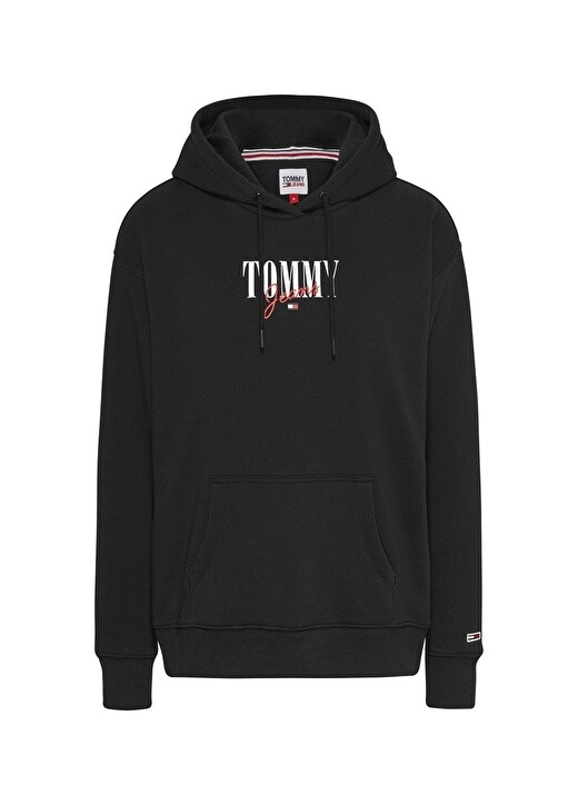 

Черная женская толстовка с воротником с капюшоном Tommy Jeans, Черный