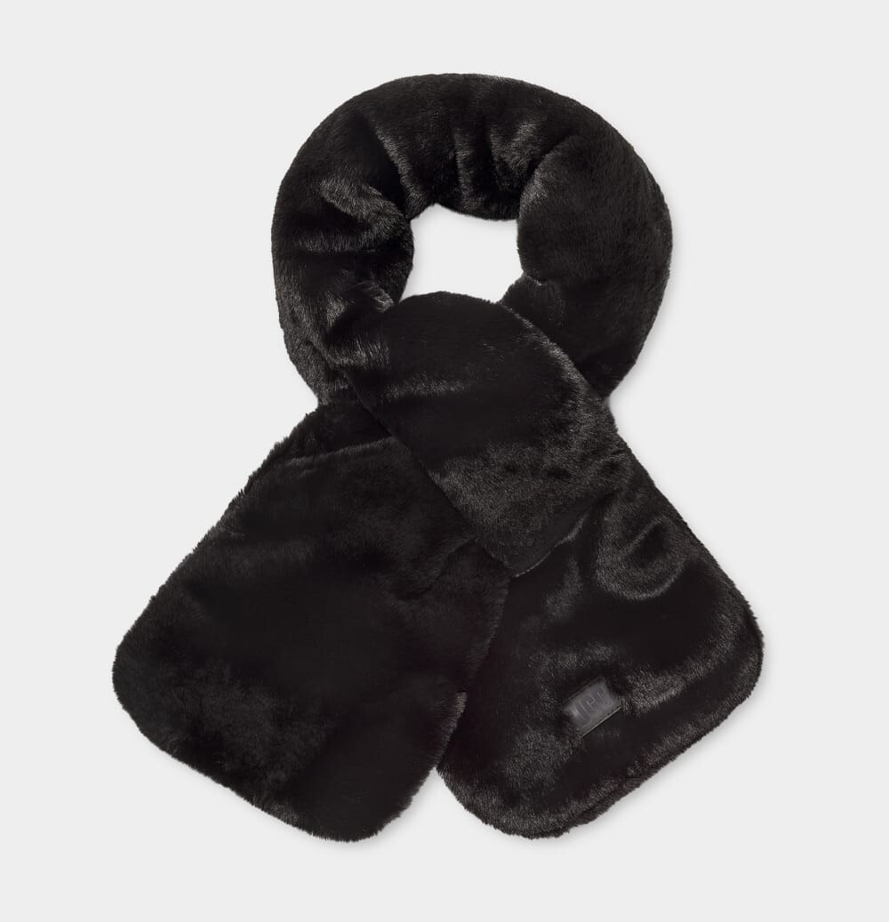 

Шарф Faux Fur Pull Thru Scarf UGG, черный