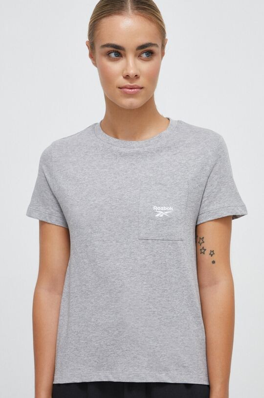 

Футболка из хлопка Reebok, серый