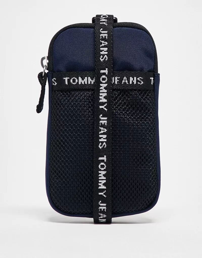 

Черная сумка для телефона с логотипом Tommy Jeans Essential