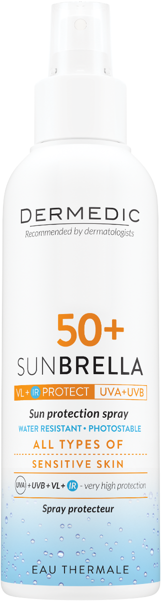 Dermedic Sunbrella SPF50+ спрей для загара, 150 ml крем солнцезащитный для сухой и нормальной кожи spf50 sunbrella dermedic дермедик 50мл