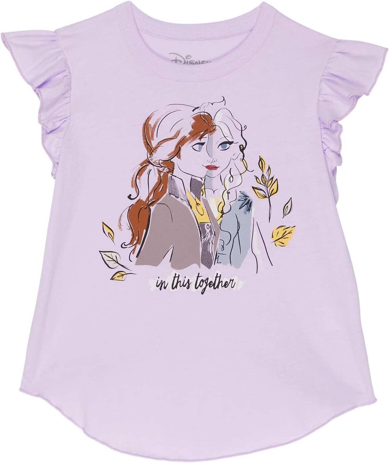 

Футболка Chaser Frozen 2 - Together Flutter Sleeve Shirttail Tee, цвет Posy