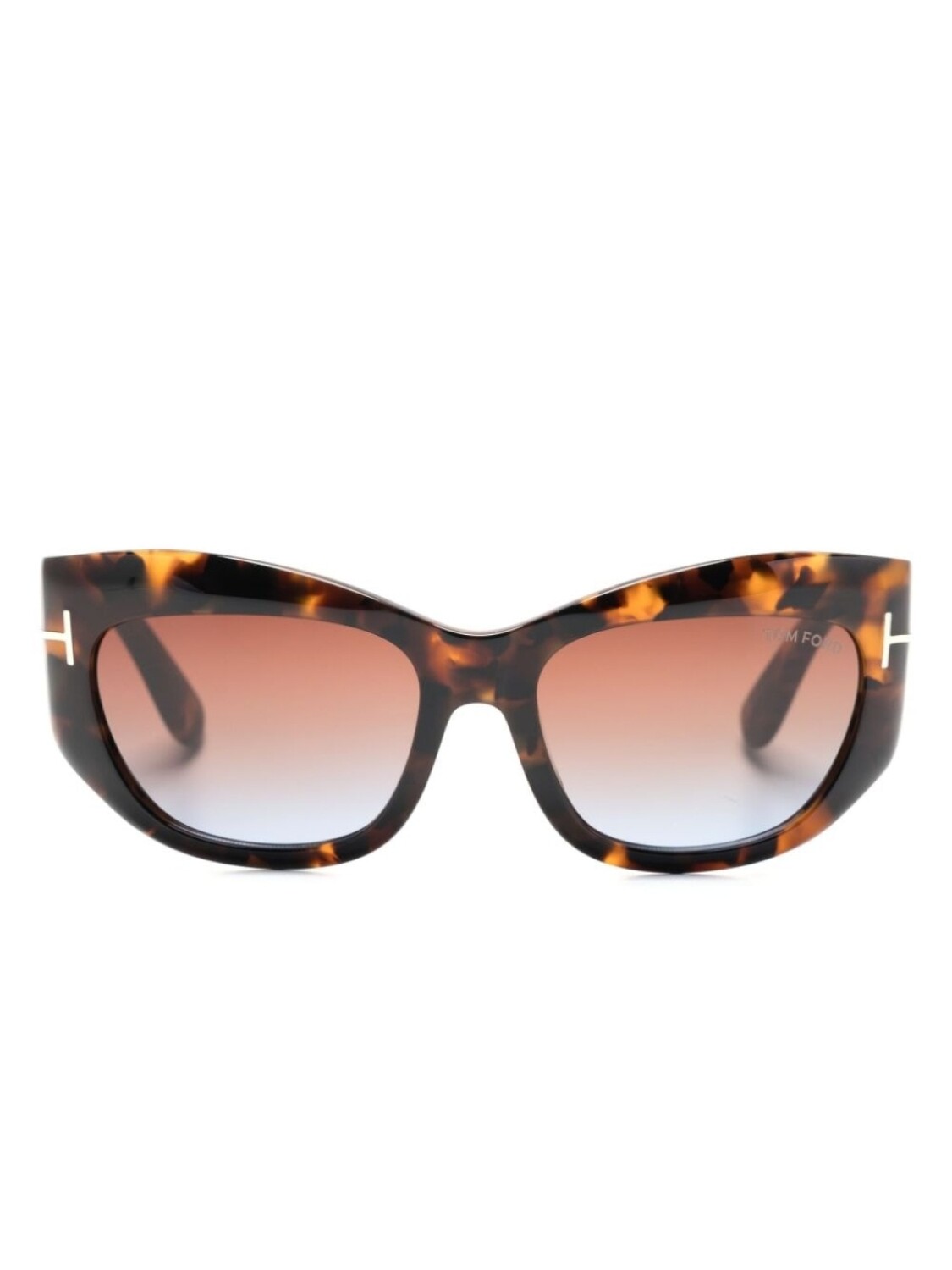 

TOM FORD Eyewear солнцезащитные очки Brianna в оправе 'кошачий глаз', коричневый