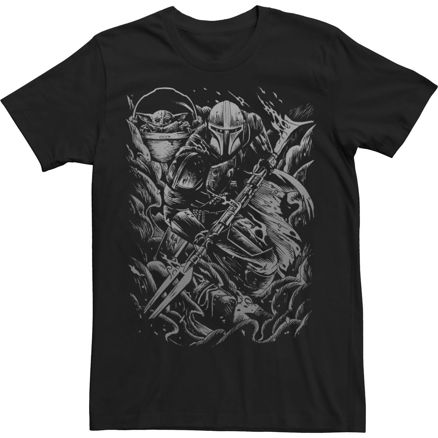 цена Мужская футболка с плакатом «Звездные войны» «Мандалорская драка» Licensed Character