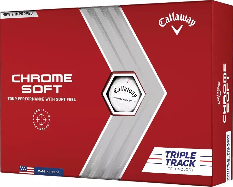 

Мячи для гольфа Callaway 2022 Chrome Soft с тройной дорожкой, белый