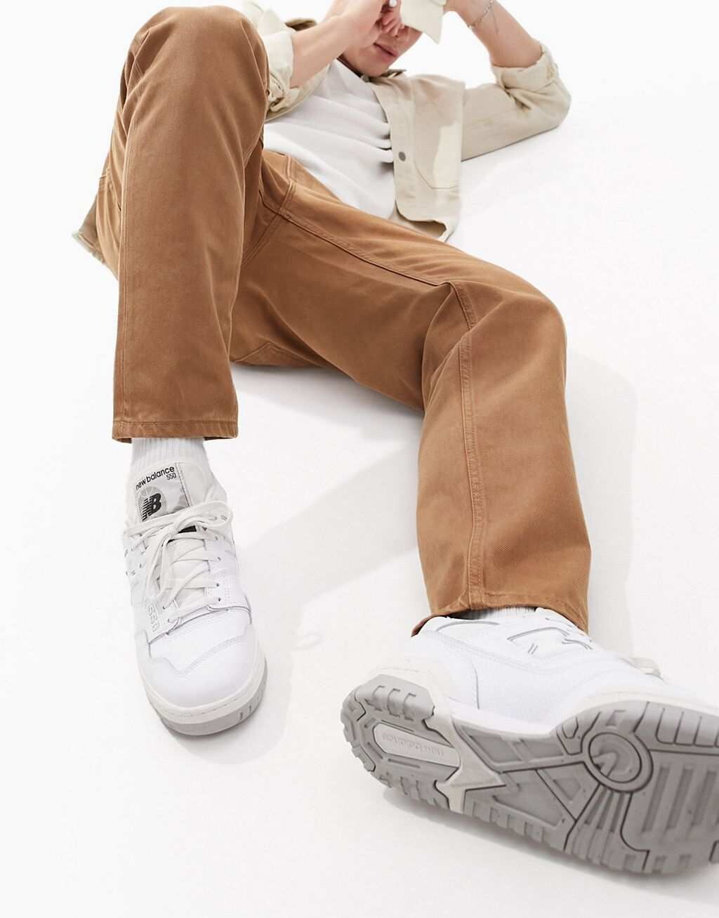 

Коричневые зауженные джинсы ASOS DESIGN