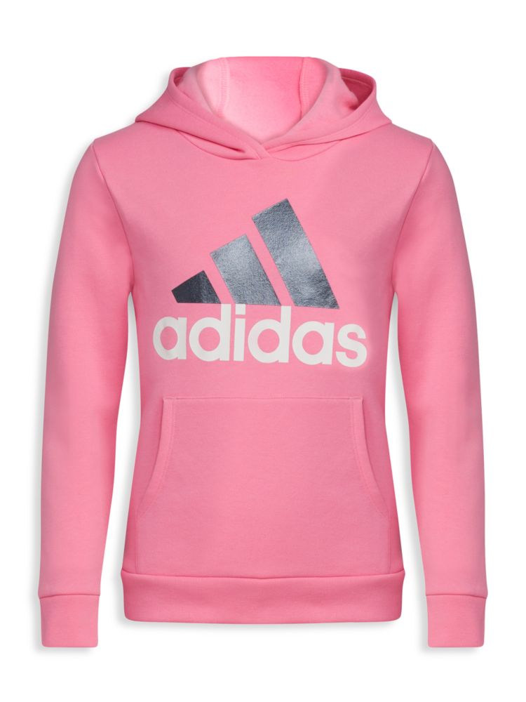 цена Толстовка с логотипом для маленьких девочек и девочек Adidas, цвет Bliss Pink