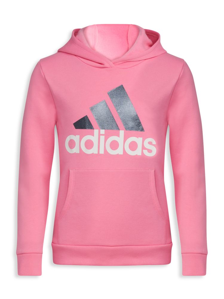 

Толстовка с логотипом для маленьких девочек и девочек Adidas, цвет Bliss Pink