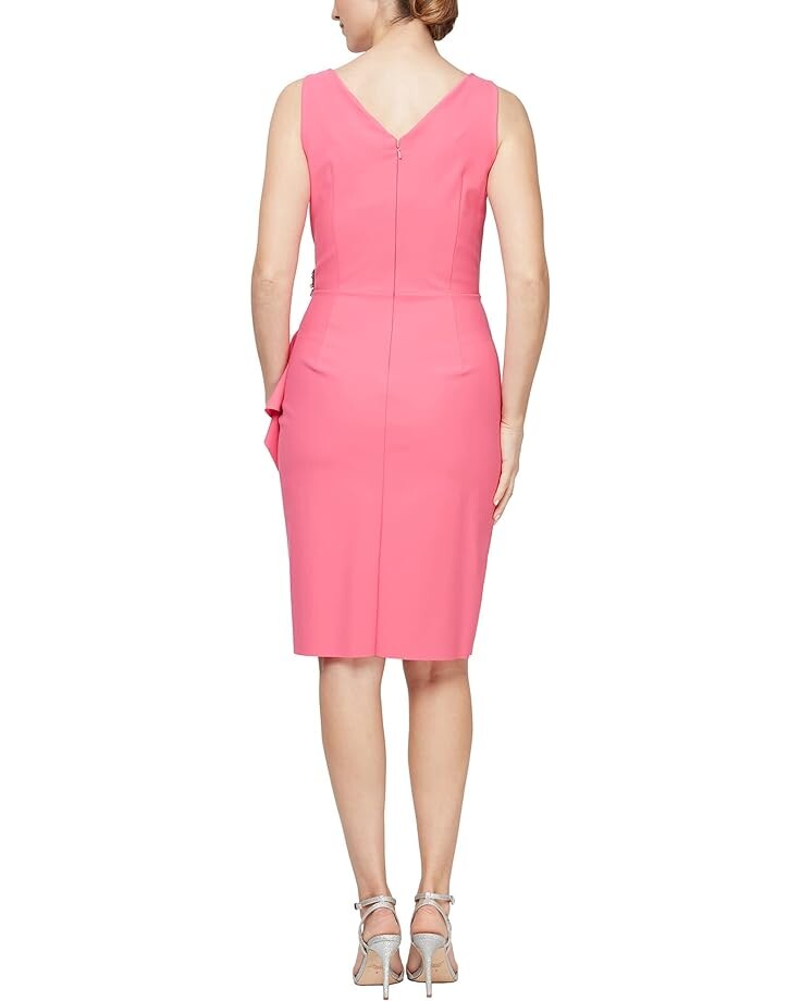 

Платье Alex Evenings Short Slimming Dress with Side Ruched Skirt, цвет Hot Pink