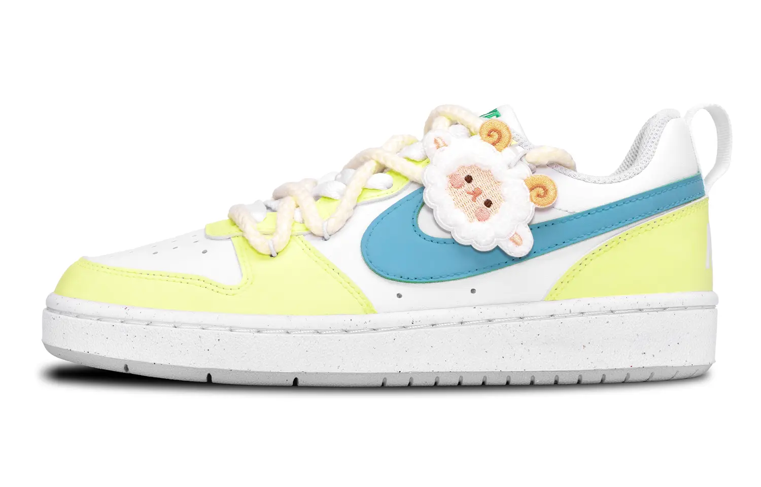 

Кроссовки Nike Court Borough Skateboarding Shoes Women's Low-top Blue, цвет Lemon