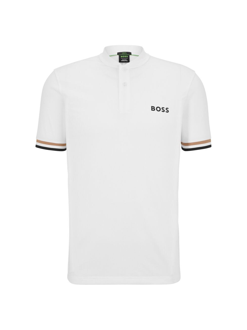 

Рубашка поло узкого кроя в полоску Boss X Matteo Berrettini BOSS, белый