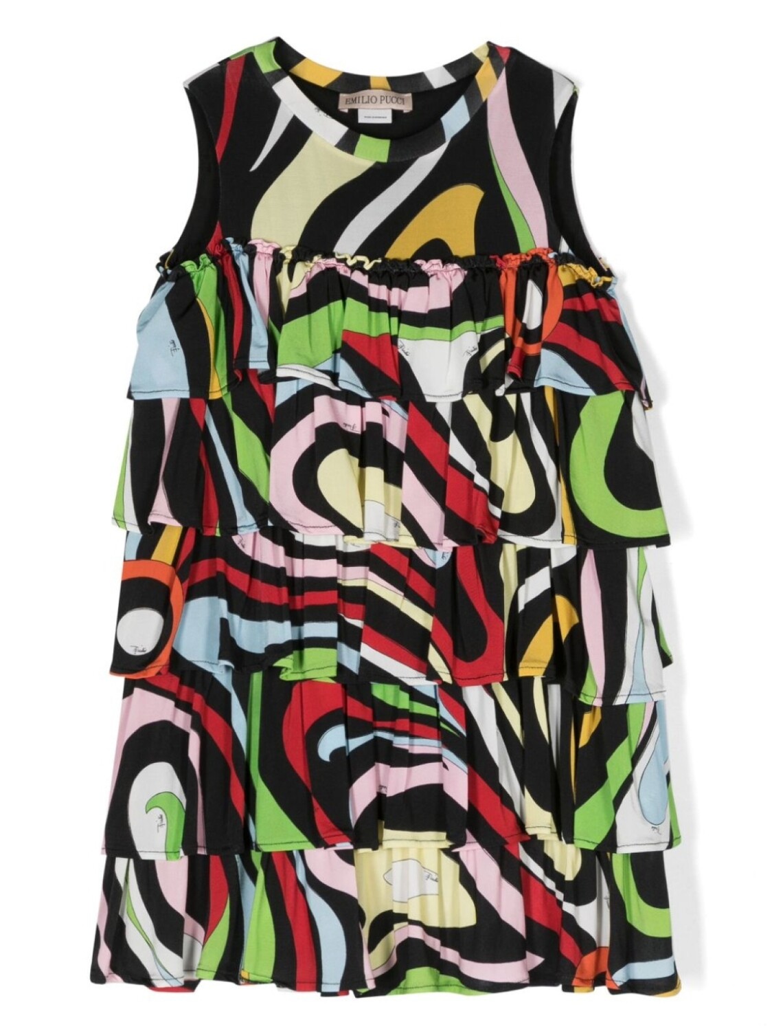 

Pucci платье без рукавов с логотипом, черный