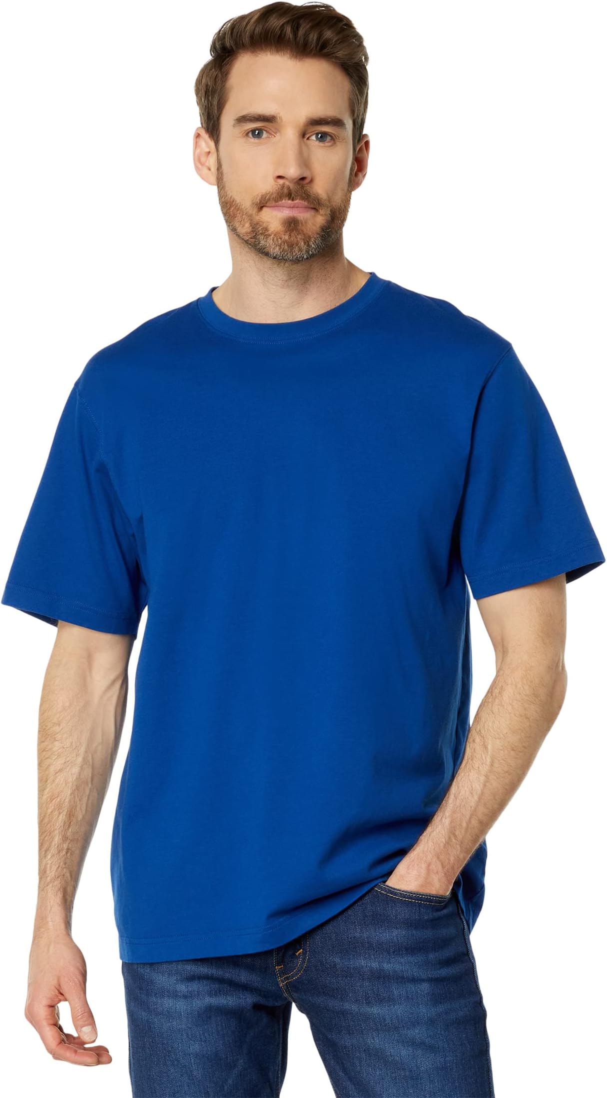 цена Беззаботная неусадочная футболка без кармана с коротким рукавом L.L.Bean, цвет Ocean Blue