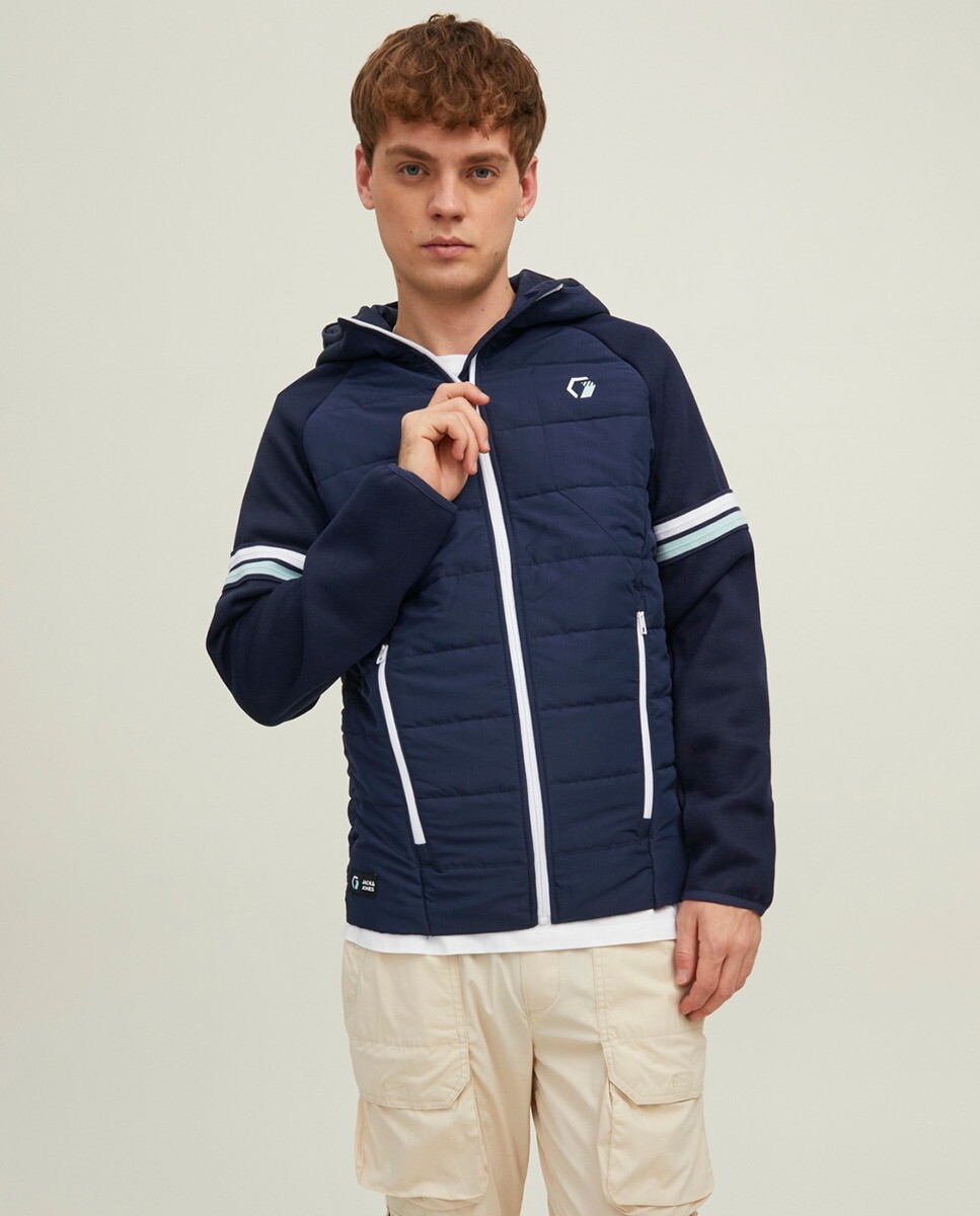 

Гибридная мужская куртка с капюшоном Jack & Jones, синий