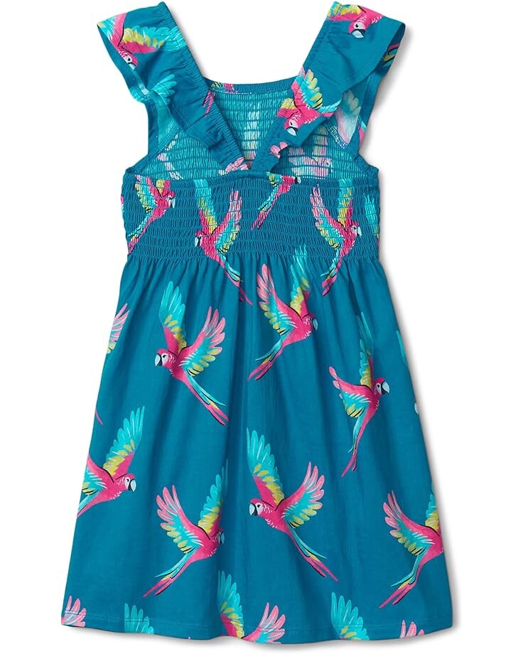 

Платье Hatley Tropical Parrots Smocked Dress, синий