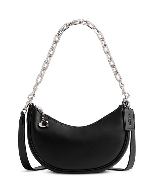 

Кожаная сумка через плечо Mira с полумесяцем COACH, цвет Black