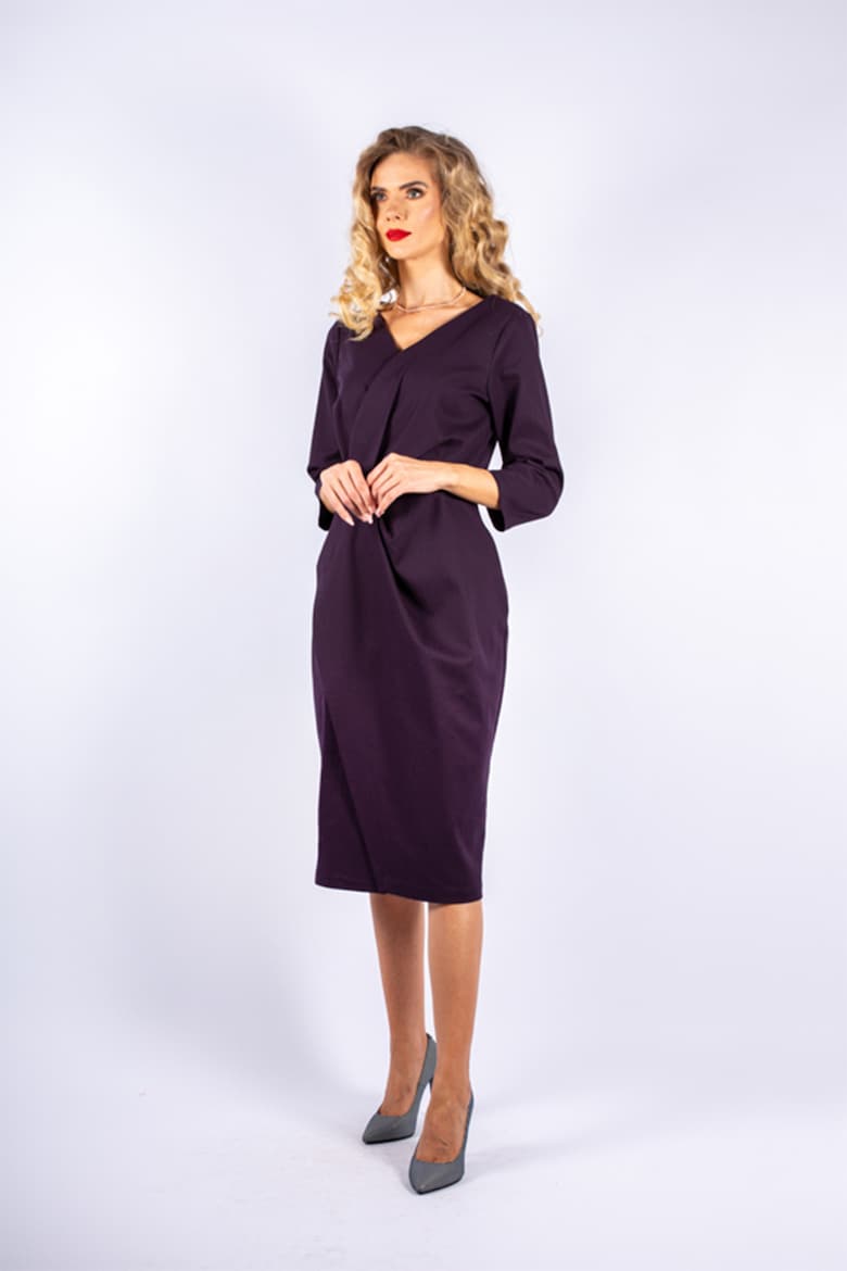Приталенное платье миди Couture De Marie, фиолетовый цена и фото
