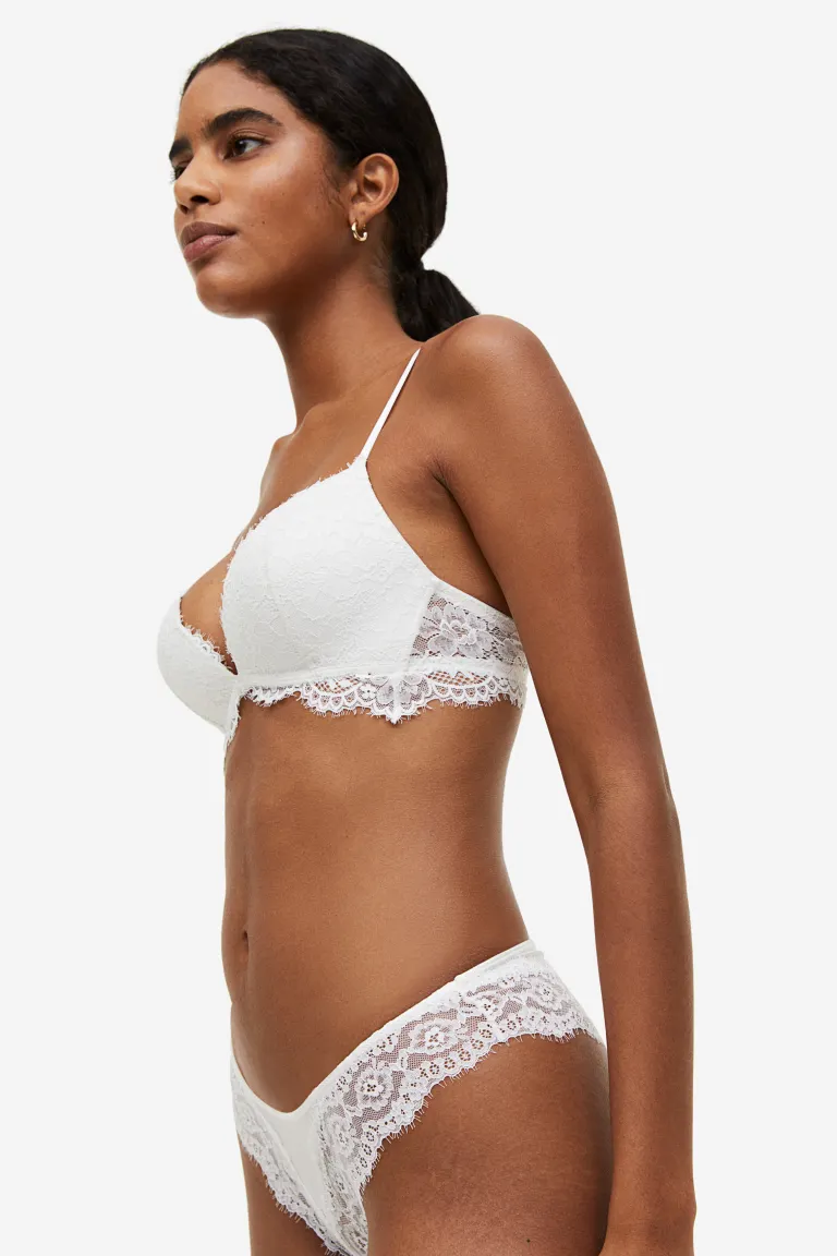 

2 стринги из бразильского кружева H&M, белый
