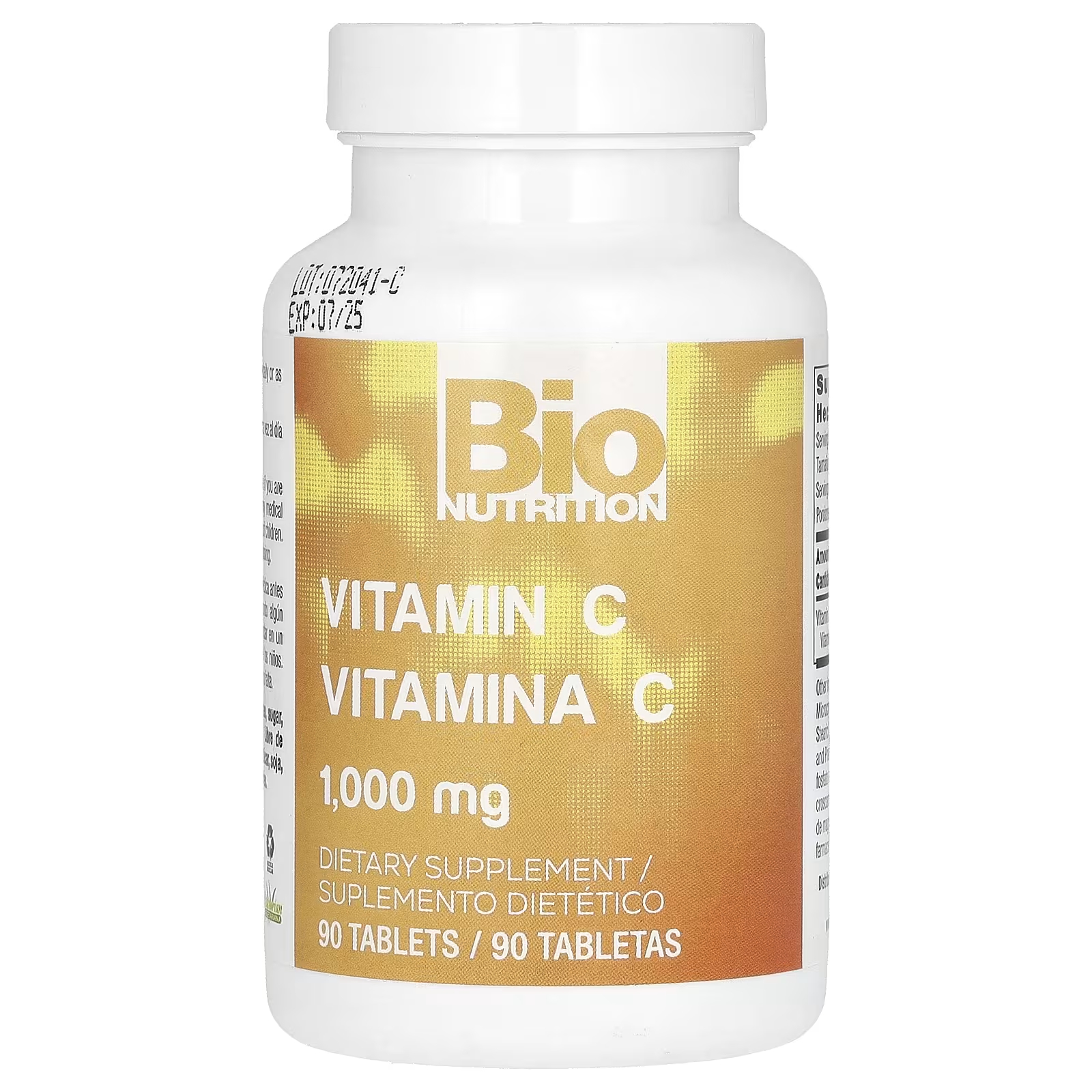 Витамин С 1000 мг Bio Nutrition, 90 таблеток metabolic nutrition amino 4500 1500 мг 90 таблеток