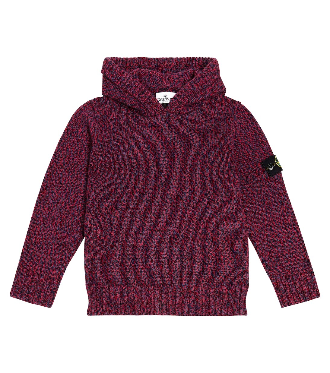 

Меланжевый свитер Stone Island Junior, красный