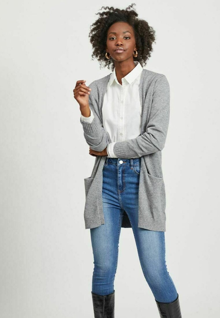 

Кардиган VILA VIRIL OPEN LS NOOS, цвет medium grey melange