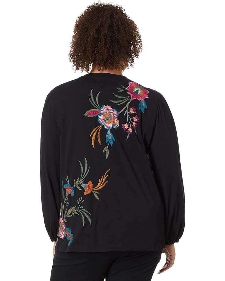 

Футболка Johnny Was WMNS Sidonia Bishop Sleeve Tee, черный