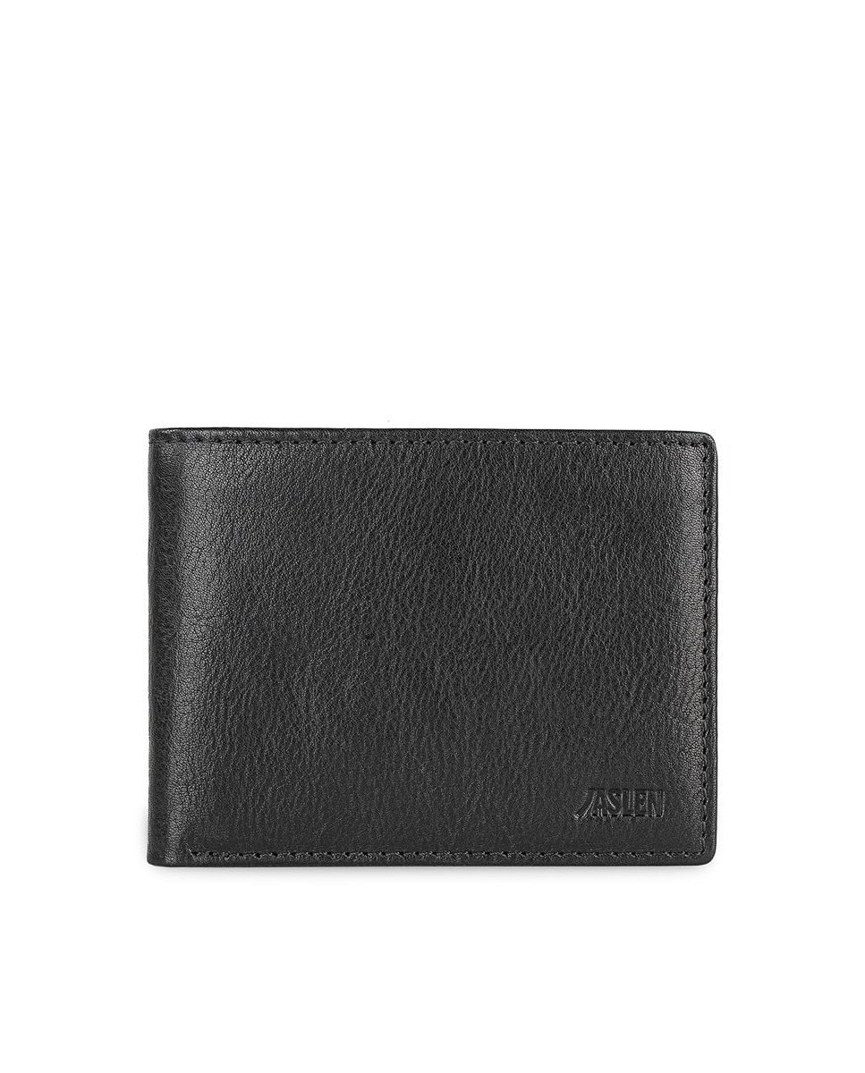 цена Мужской кожаный кошелек Hannover с RFID-защитой черного цвета Jaslen, черный