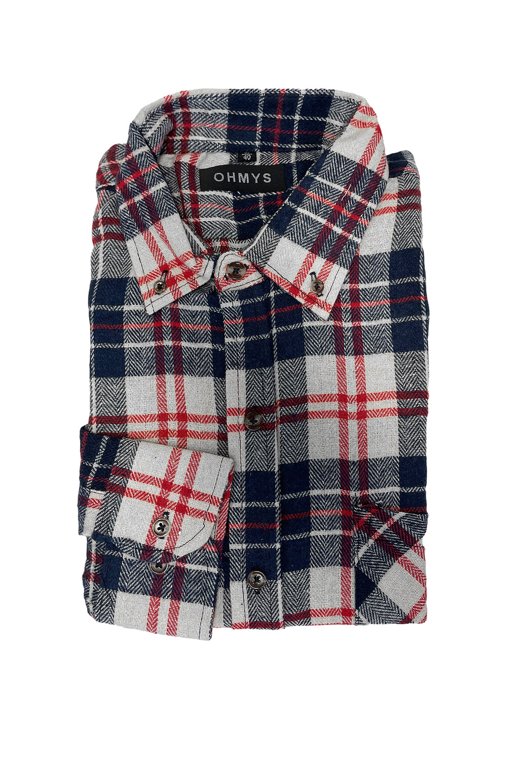 

Рубашка EGOMAXX Kariertes Holzfäller Flanell Karo Herrenshirt OHMYS, красный