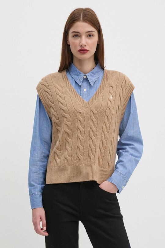 

Шерстяной жилет Polo Ralph Lauren, бежевый