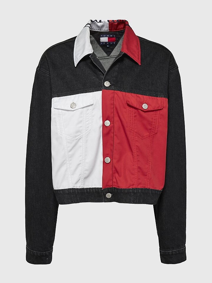 

Укороченная джинсовая куртка с флагом Tommy Collection Tommy Jeans