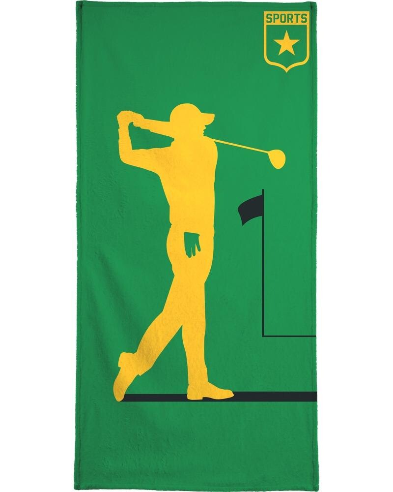 

Полотенце для ванной Juniqe Golf, цвет Gelb & Grün