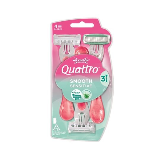 

Одноразовые женские бритвы Quattro Smooth Sensitive, 3 шт. Wilkinson